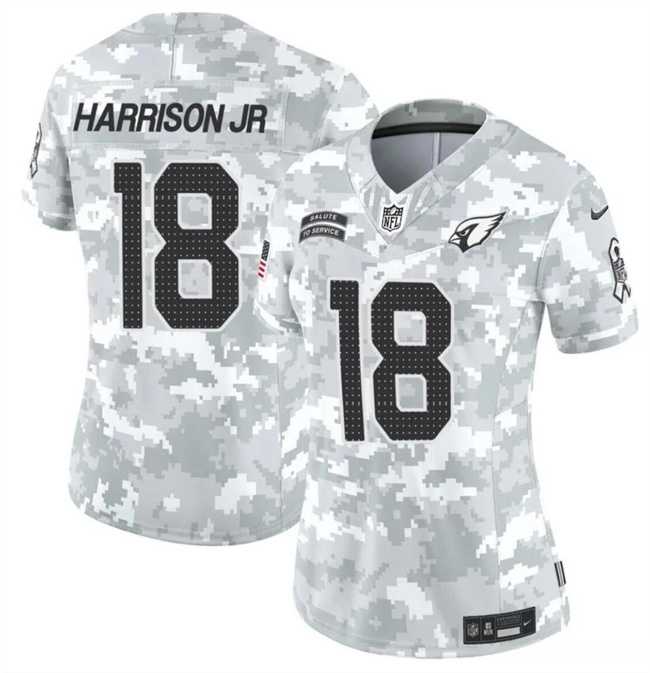 Women%27s Arizona Cardinals #18 Marvin Harrison Jr. 2024 F.U.S.E Arctic Camo Salute To Service Limited Stitched Jersey Dzhi->washington commanders->NFL Jersey